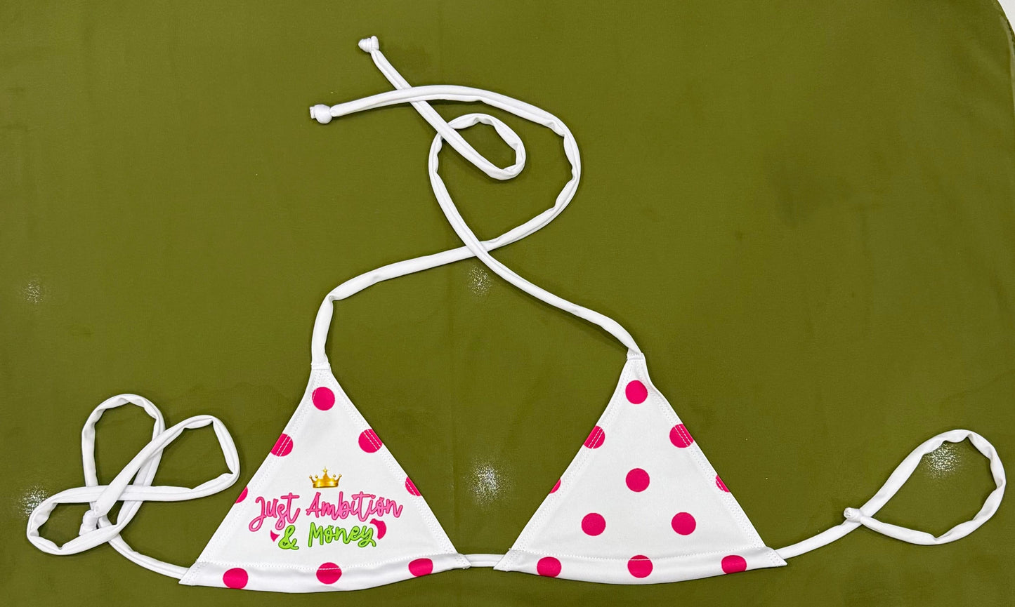 White/Pink Jam Swimsuit Top