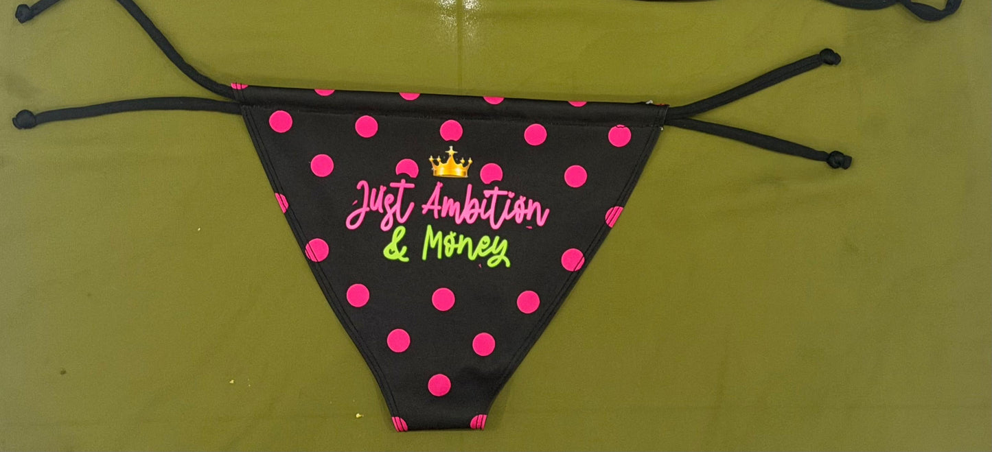 Black/Pink Jam Swimsuit Bottom