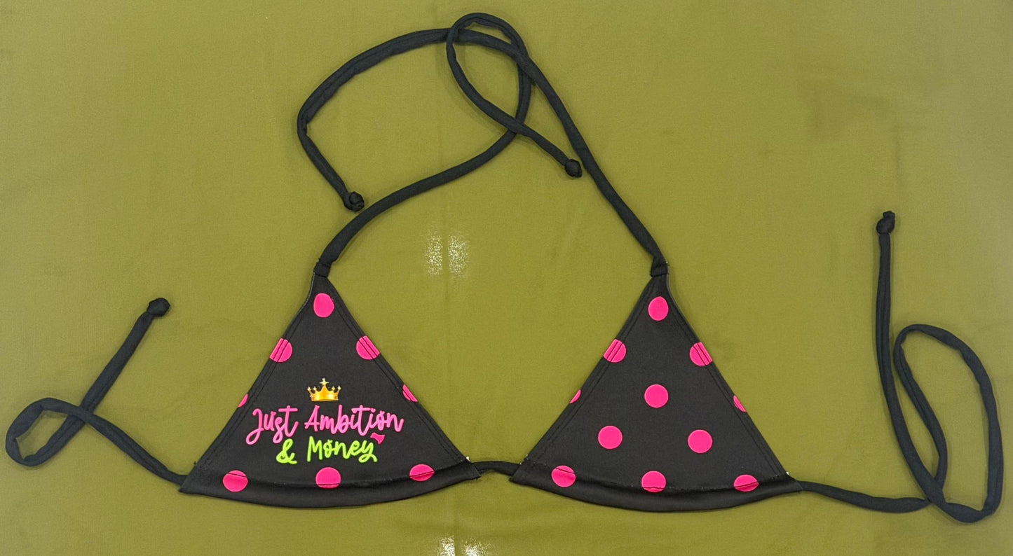 Black/Pink Jam Swimsuit Top
