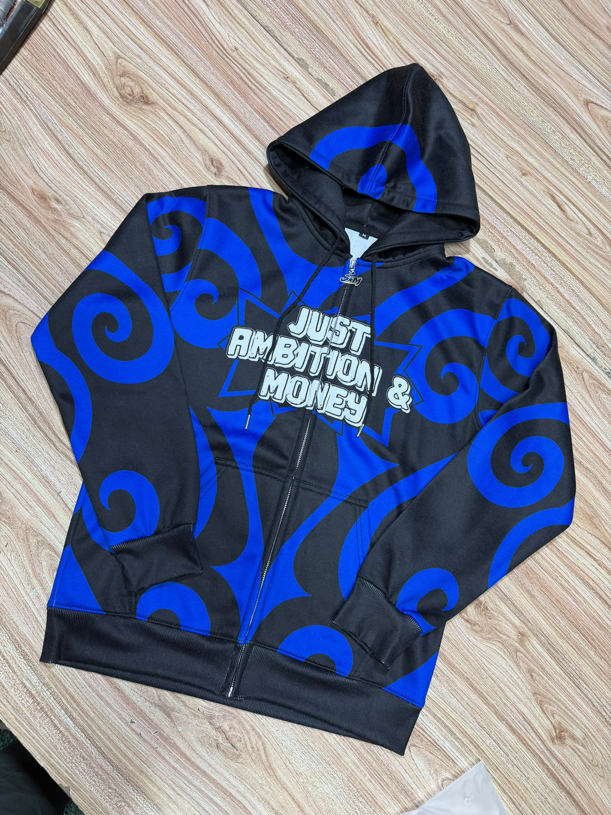 Jam Swirl Zip Up(Black & Blue)